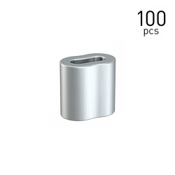 Wire-Clamp 2mm Alu - 100pcs