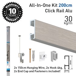 Click Rail Alu ALL-IN-ONE Kit 200cm