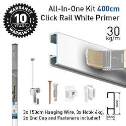 Click Rail White Primer ALL-IN-ONE Kit 400cm