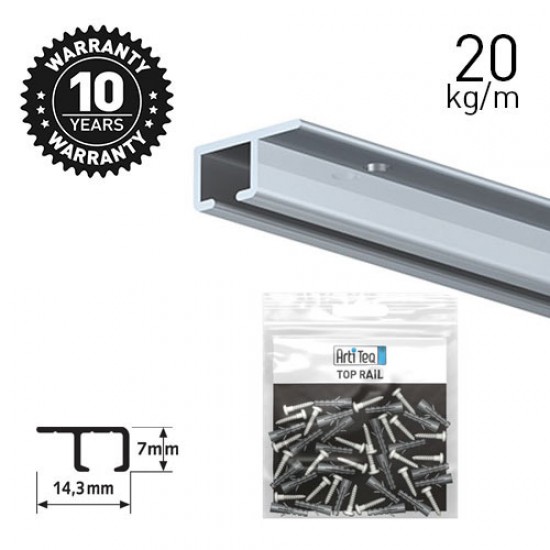Artiteq Top Rail Alu 200cm KIT