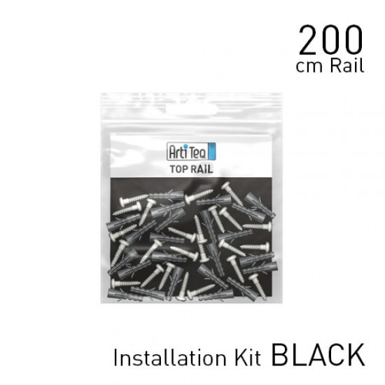 Artiteq Fastener Kit Top Rail 200cm Black