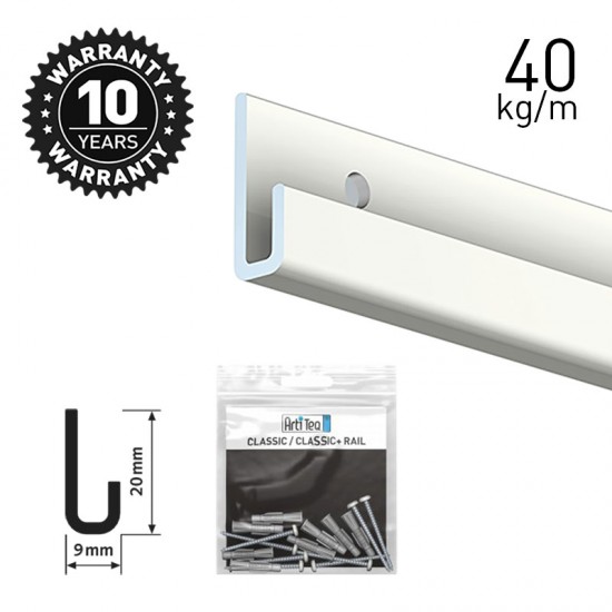 Artiteq Classic Rail+ White 200cm KIT