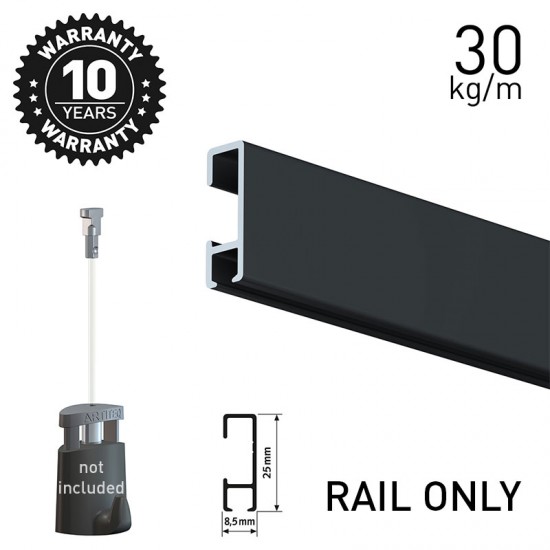 Artiteq 05.01210 Click Rail black picture hanging rail 200cm long