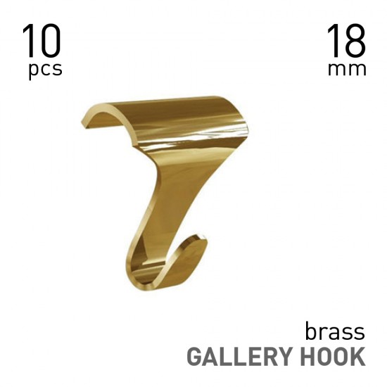 Artiteq Picture Rail Hook Brass - 10pcs