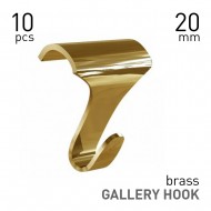 Picture Rail Hook Large Brass - 10pcs