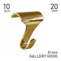 Picture Rail Hook Large Brass - 10pcs