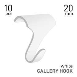Picture Rail Hook Large White - 10pcs
