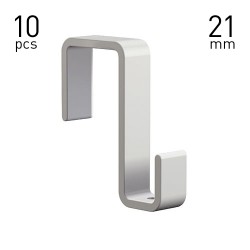 Panel Hook 21mm White - 10pcs