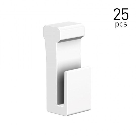 Artiteq Sliding Hook White ▪ 20kg - 25pcs