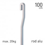 Gallery Rod Aluminium 4x4mm S-Bend Grey 100cm