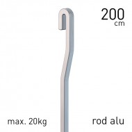 Gallery Rod Aluminium 4x4mm S-Bend Grey 200cm