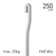 Artiteq 9.4274 Gallery Rod Aluminium 4x4mm - grey s-bend top rod 250cm long