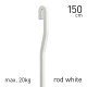 Artiteq 9.4278 Gallery Rod Aluminium 4x4mm - white s-bend top rod 150cm long