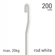 Gallery Rod Aluminium 4x4mm S-Bend White 200cm