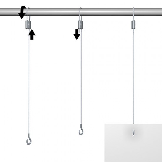 Artiteq Loop Hanger + Steel Cable with Hook Set