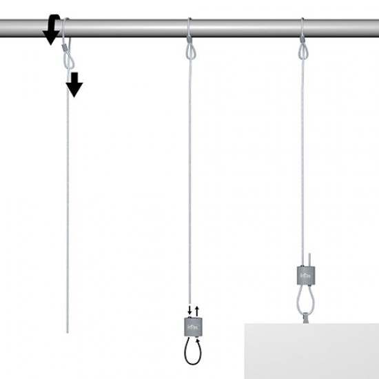 Artiteq Loop Hanger + Steel Cable with Loop Set - 5pcs