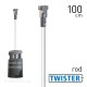 9.4196 Artiteq Twister Rod 2mm - 200cm long white coated steel rod